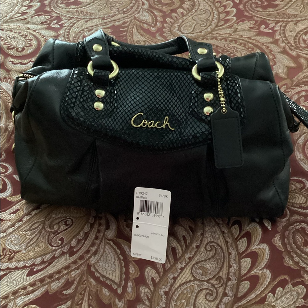 Coach Black Leather Handbag